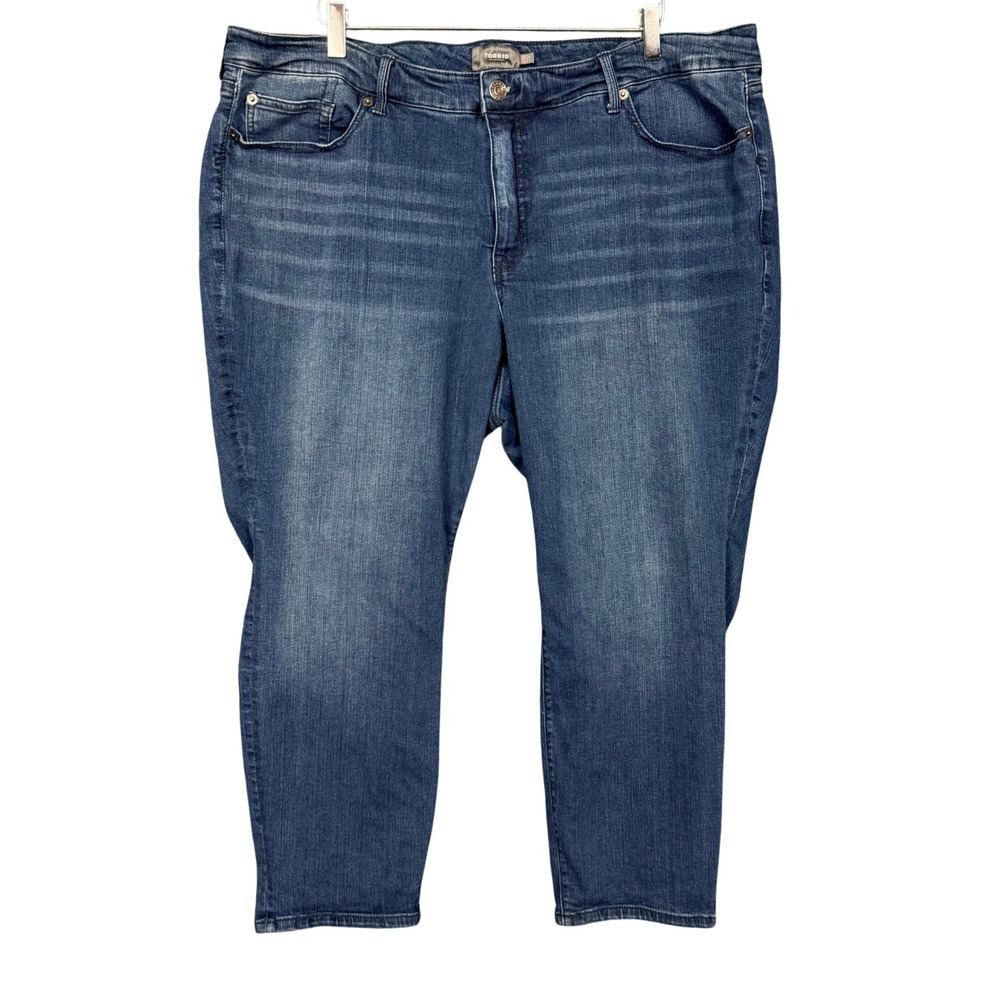 Torrid Jeans Womens 24R Blue Medium Wash Skinny Stretch Denim High Rise Slimming